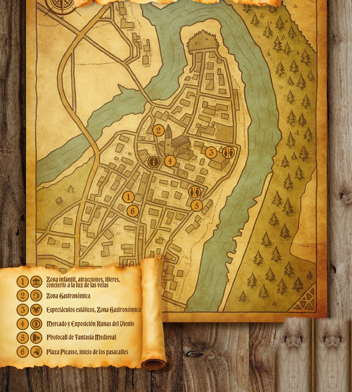 Mapa interactivo del mercado medieval de Buitrago del Lozoya